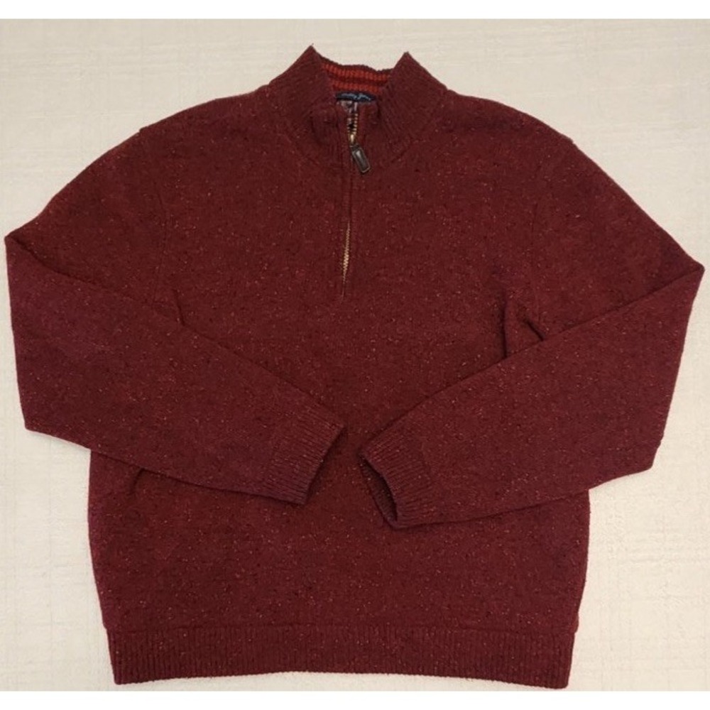 Bobby Jones XL Pullover Golf Sweatshirt Mens 80% Lambswool Quarter Zip